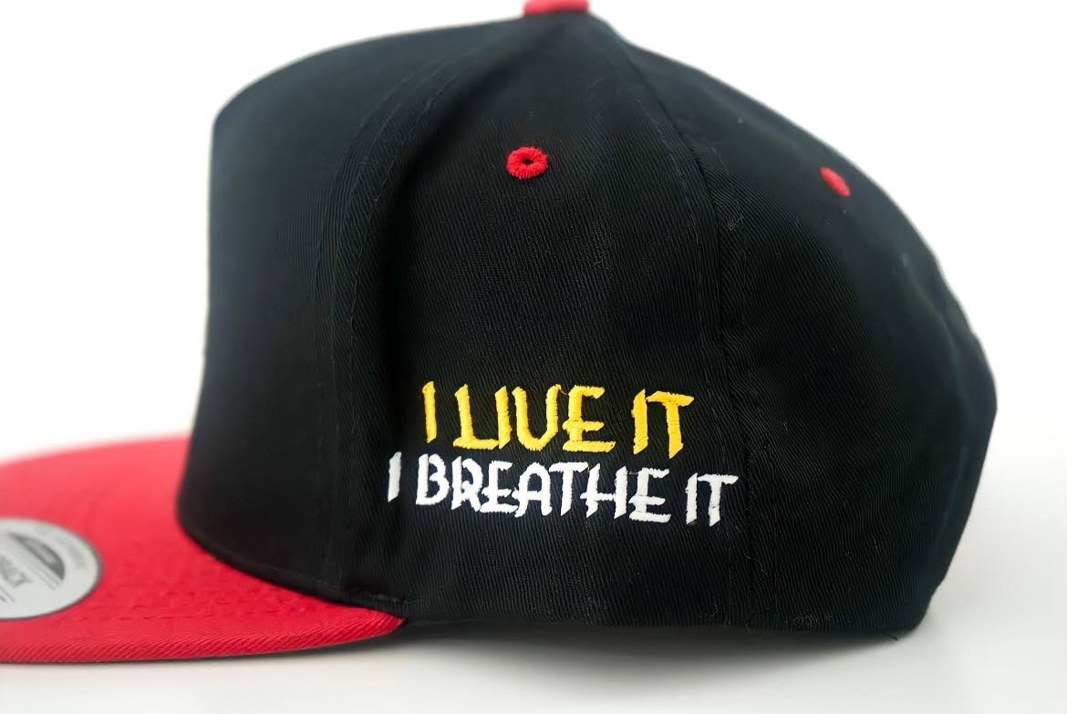 Black/ Red Brim Snapback - Image 2